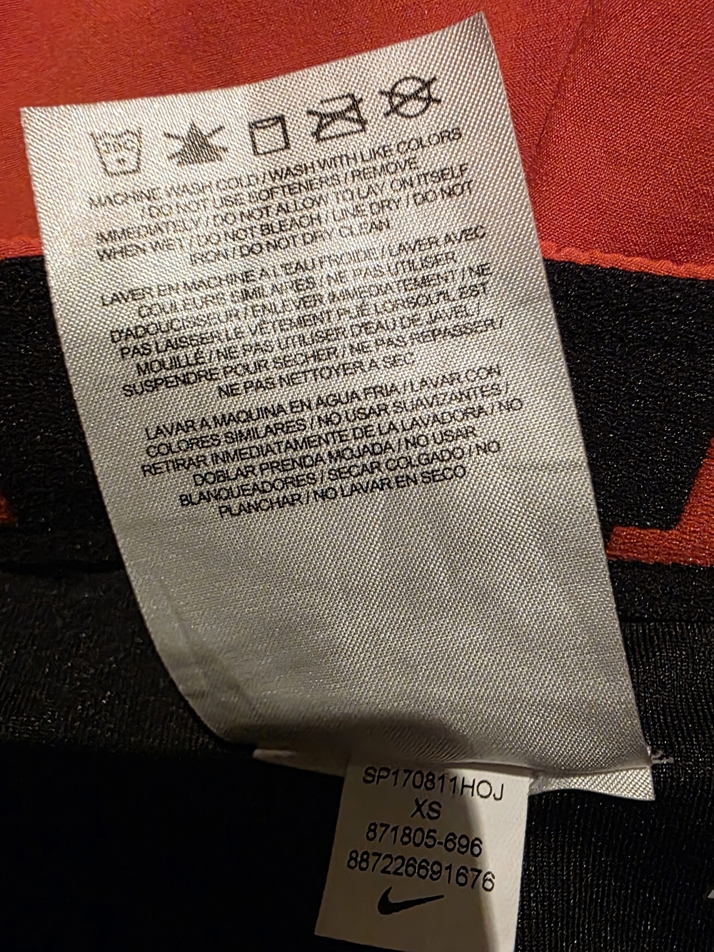 Nike Women’s Orange Athletic Shorts Dri-Fit XS Drawstring Lined Summer Active - Picture 7 of 10